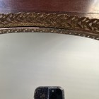 Vintage Hollywood Regency Gold Filigree Oval Vanity Mirror Tray 13 5  X 8 5   