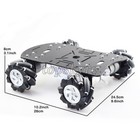 4wd 60mm Mecanum Wheel Robot Car Chassis Kit W  Mg513 Encoder Motor Diy