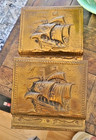 Vintage Brass Letter Holder Maritime Ships Boats Nautical   Wall Decoration