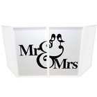 Prox Xf-smrmrs20x2 Mr And Mrs Wedding Black On White Dj Facade Scrims Pair