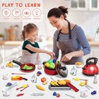 76-piece Pretend Play Food Set Kids Toy Kitchen Cutting Playset Cook Serve Meal