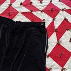 Vintage 1950s Black Velvet Side Zip Pants Women   s As Is Distressed Peddle Pusher