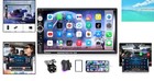 7-inch Bluetooth Double Din Car Stereo With 1080p Touchscreen   Backup Camera