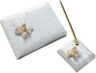 Seashell Wedding Guest Book With Pen And Holder