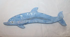 Ceramic Blue Dolphin Wall Plaque 12   Sea Life Decor Art Pottery Trinket Dish
