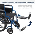 Wheelchair With Flip-back Arms  Elevating Leg Rests  16  Seat  Blue
