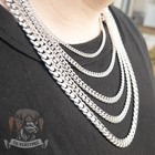 Solid Silver Miami Cuban Link Chain  925 Sterling Silver Chain For Men   Women