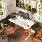 Innovar 48x24  Glass Standing Desk With Drawers - Adjustable Sit Stand Computer 