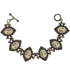 5pcs Lady Cameo Bracelet Bulk Lot Victorian Vintage Style Antique Bronze Jewelry
