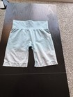 Gymshark Women s Blue Seamless Biker Shorts Pull-on Stretch Gym   Training