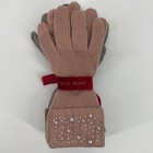 Victoria s Secret Womens Studded Rhinestone Holiday Gloves Blush Gray Black Nwt