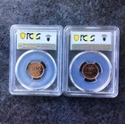 2012 1c Canada Penny 2-coin Set Pcgs Ms66 Rd Zinc   Steel Last Year Issue Cent
