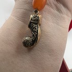 Antique   mber Honey Butterscotch Bakelite Faturan Prayer Beads Bracelet 15 Beads