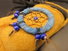 3  Coin Purse Bag Native American Indian Leather Suede Beaded Dream Catcher