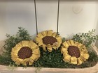 Handmade Primitive 5 25  Sunflowers - 3 Piece Set Bowl Fillers