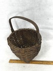 Antique Basket Swing Handle Berry Gathering Ash Splint 6 5 X 5 5 Original 19thc 