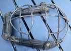 Antique 1930s Baseball Catchers Mask Vintage Circa Leather Pads Early Goggle Old