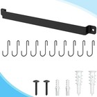 Kitchen Hanger Wall Mounted With 10 Hooks  Wrought Iron Kitchen Rail 1 Piece