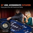 Uimoso 10-player Oval Foldable Poker Table For Casino Games  84 