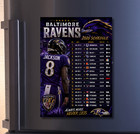 Baltimore Ravens Schedule 2026-2027 Season Magnet  5 X 7 Inches  High Definition