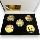 War Poppy Collection War Victory Coin Set- D-day Gold Plated Double Sided Coins