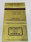 Vintage Matchbook Cover  Security 1st Federal  Daytona Beach  Fl  Gmg  Unstruck