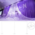 10x20ft Wedding Party Backdrop Stand Pipe Kit Stainless Telescopic Curtain Frame