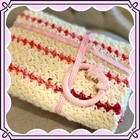 New Blanket Handcrafted Small Lap Toddler Pink And White Stroller Car Seat Cover