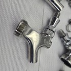 Lot Of 13 Brass And Chrome Beer Faucets And A Few Hose Clamps  New And Used