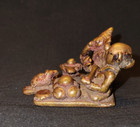 Antique Traditional Indian Bronze Family Of God Shiva Pachayatan Lingam Ganesha
