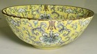 Hildegard Japanese Yellow Glazed White Floral Porcelain Ware Bowl Hong Kong
