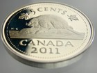 2011 Proof Canada 5 Cents Nickel Silver Uncirculated Coin Ee427