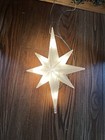 Vintage Noma Flashing 10 Light Frosted Star Christmas Holiday Tree Topper Top