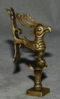 7cm Antique Old China Bronze Fengshui Auspicious Phoenix Phenix Fenghuang Statue