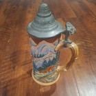 Vintage German Beer Stein With Pewter Lid 1 2l Ceramic Mug