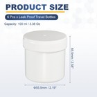 Wide Mouth Lab Reagent Bottles 100ml  3oz   6 Pcs Sample Bottles  White