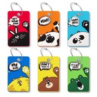 Funny Silicone Animal Luggage Tags - Cute Travel Bag Id Labels With Privacy Cove