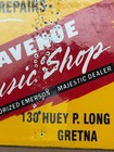Vintage Avenue Music Shop Porcelain Advertising Sign Emerson Majestic Dealer La