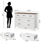 Dresser For Bedroom  Lofka 7 Drawer Dresser With Metal Handle  Chest Of Drawers