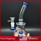 6 Inch Glass Hookah Bong Smoking Beaker Water Pipe Shisha Pipe Heavy  bowl Usa