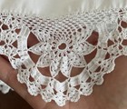Vintage Gorgeous Hand Made Crochet Lace Trim Scalloped White 2x35  Sewing Crafts