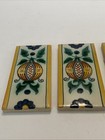 Tichelaar Makkum Dutch Delft Tile Lot Of 5 Floral Pomegranate 2 1 2 By 5 Inches