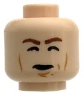 Lego New Light Flesh Minifigure Head Dual Sided Cheek Lines Sleepy Face