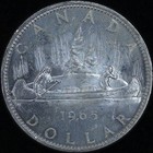 1965 Canada Silver Dollar Unc Frosty Lustrous  800 Silver Proof-like 