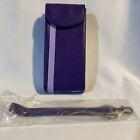 Genuine Leather Double  Two Sided Eyeglass Sunglass Case With Cloth Case