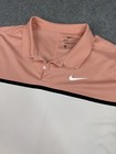 Nike Golf Dri-fit Polo Shirt Men s Xl Pink White Stripe Standard Fit