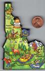 Set Of Two  Idaho  State Souvenir Magnets    Artwood And State Quarter 
