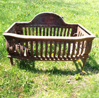 Antique Victorian Rustic Heavy Cast Iron Fireplace Log Holder Coal Basket Insert