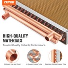 Vevor 18 x 20  Heat Exchanger Water To Air 3-row 3 8  Copper Ports 242 Fins