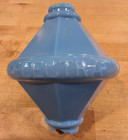 Old Orig  Blue Milk Glass Embossed Electra Cone Lightning Rod Ball Weathervane